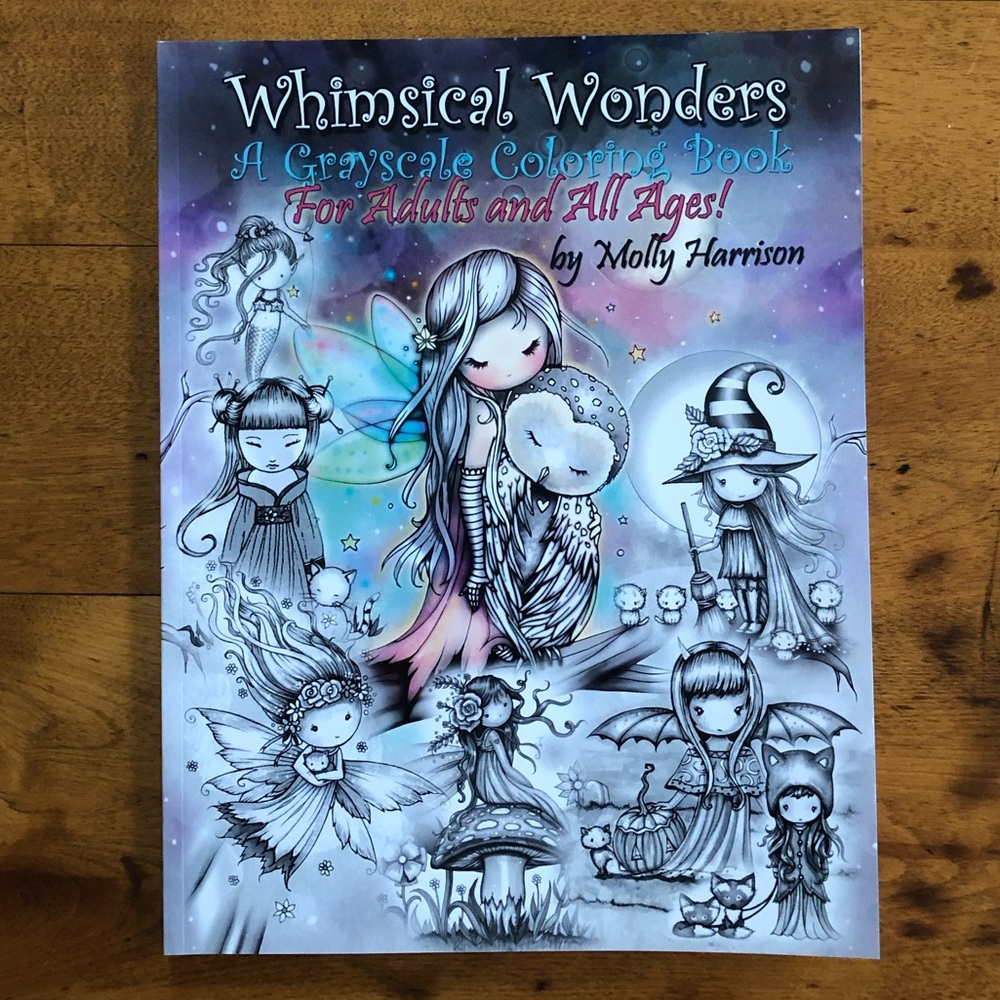 Whimsical Wonders Coloring Book by - Gray